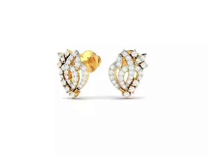 Gold Ear Studs With Diamonds 66