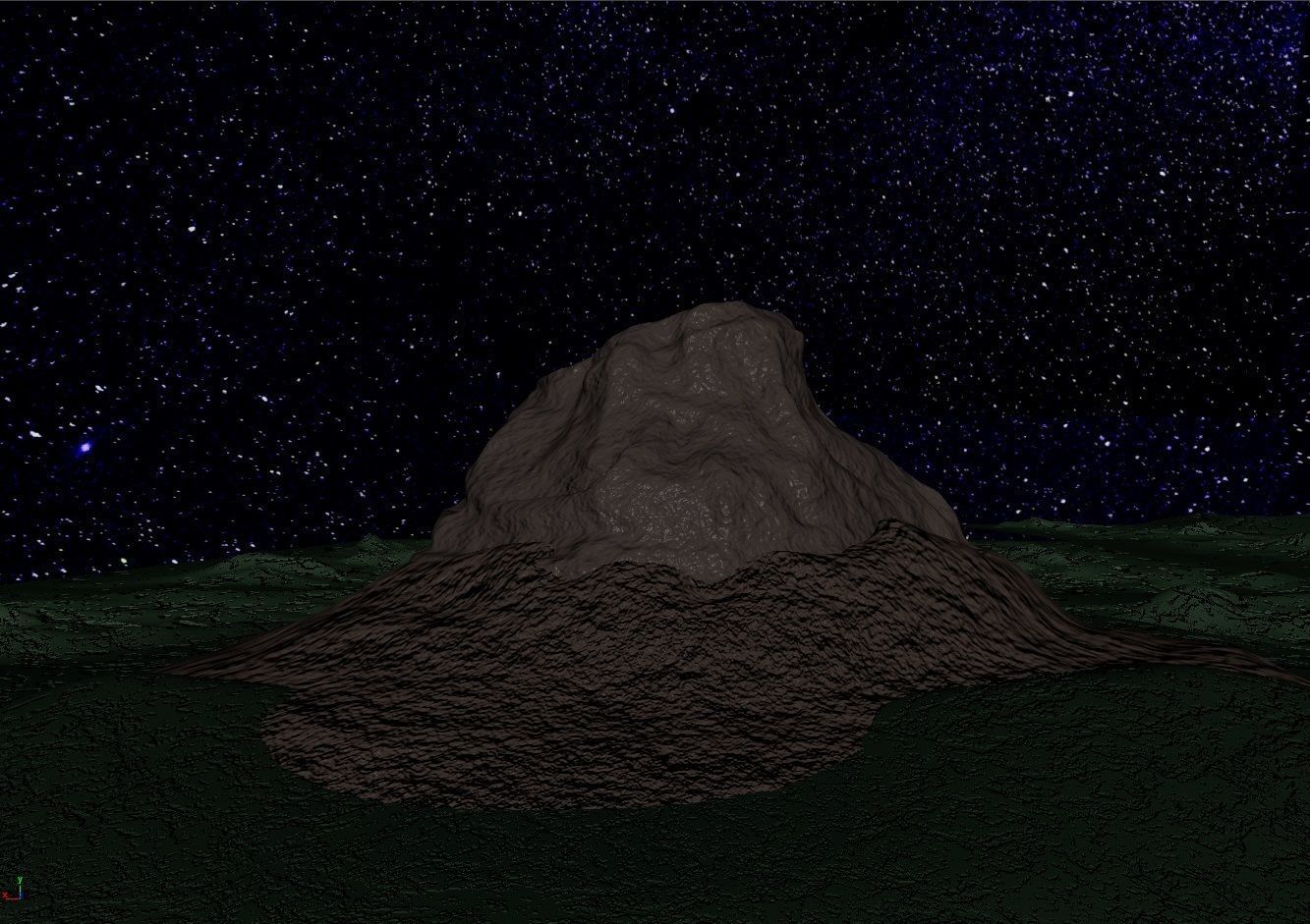 Volcano Low-poly 3D model_11
