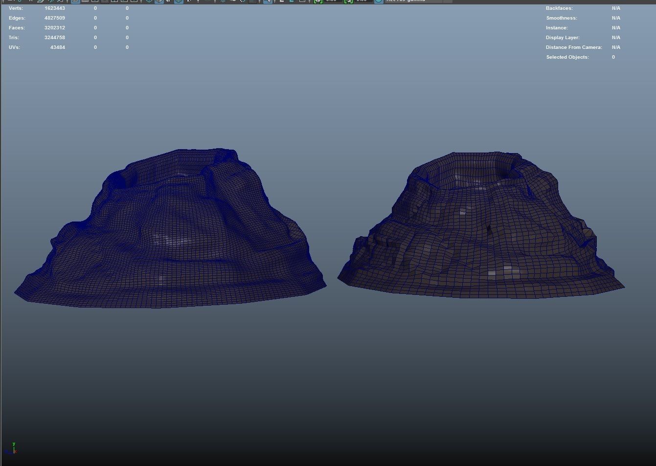 Volcano Low-poly 3D model_14