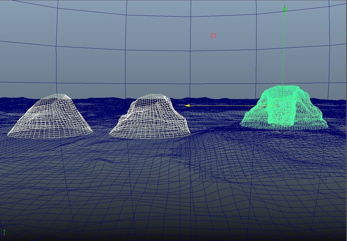 Volcano Low-poly 3D model_9