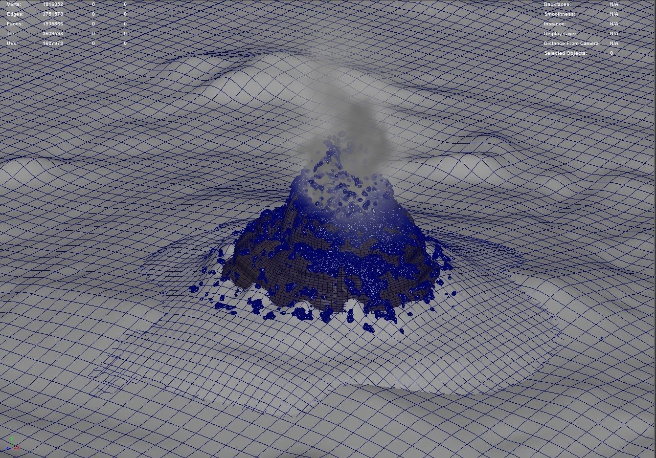 Volcano Low-poly 3D model_15