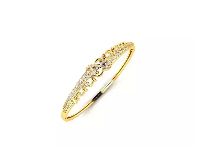 Gold Thin Engagement Ring With Diamonds 53