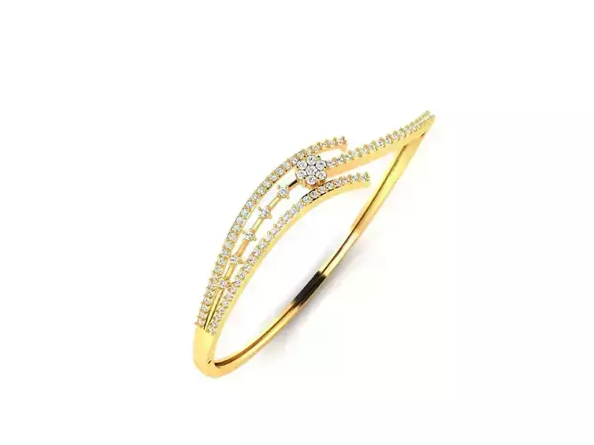 Swirl Gold Thin Ring With Diamonds 4
