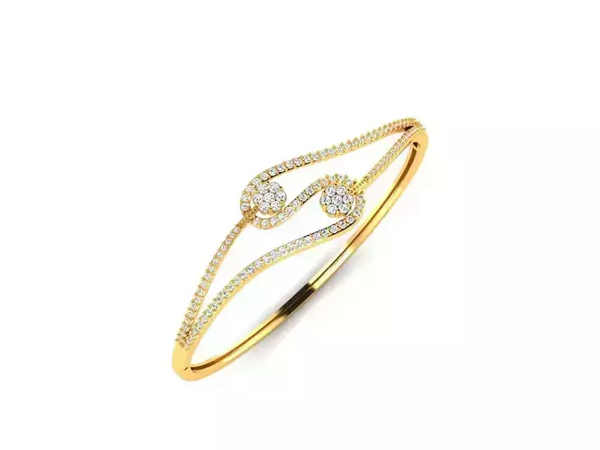 Gold Thin Ring With Diamonds 10