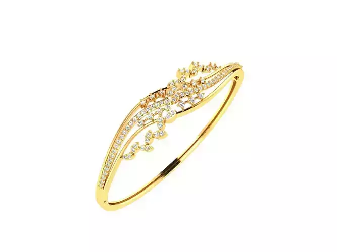 Swirl Gold Thin Ring With Diamonds 5