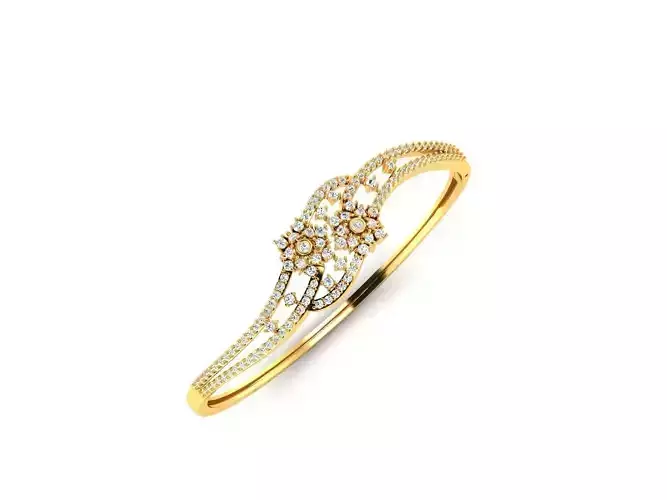 Swirl Gold Thin Ring With Diamonds 6