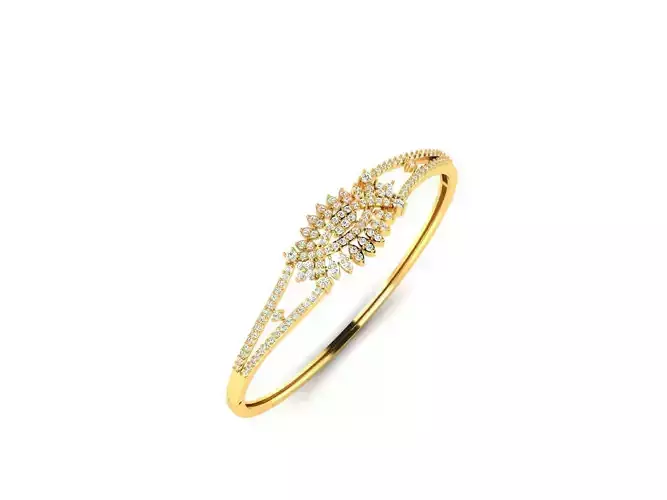 Gold Thin Ring With Diamonds 11
