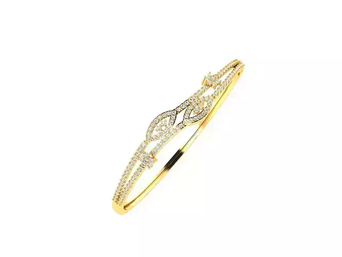 Gold Thin Ring With Diamonds 12
