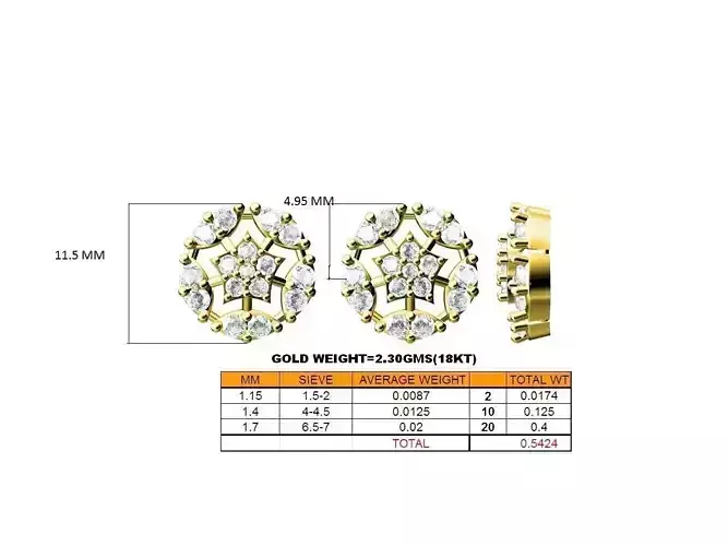 Round Gold Pendant With Diamonds 4