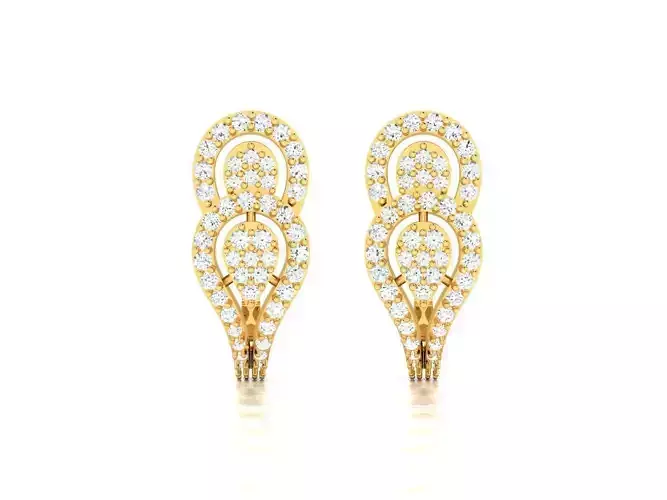 Loop Earrings With Diamonds 2
