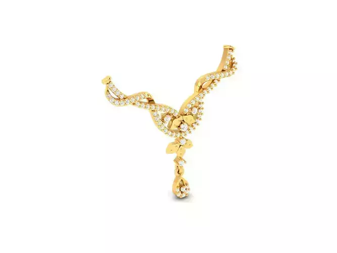 Gold Necklace With Diamonds 125