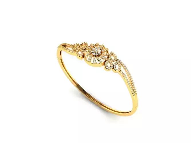 Round Shaped Gold Ring With Diamonds 42