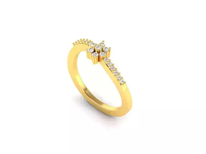 Gold Engagement Ring With Diamonds 215