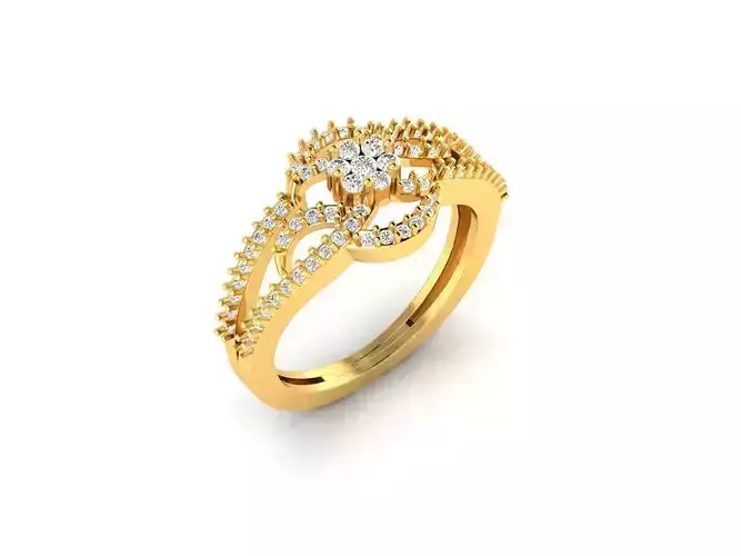 Gold Ring With Diamonds 21