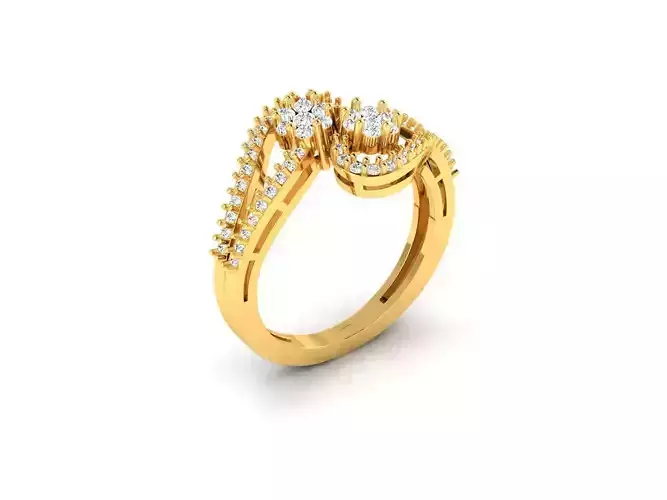 Loop Ring With Diamonds 4