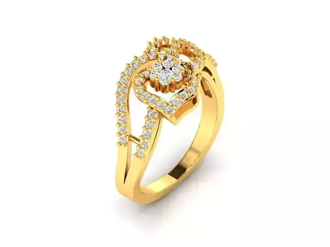 Swirl Gold Ring With Diamonds 63