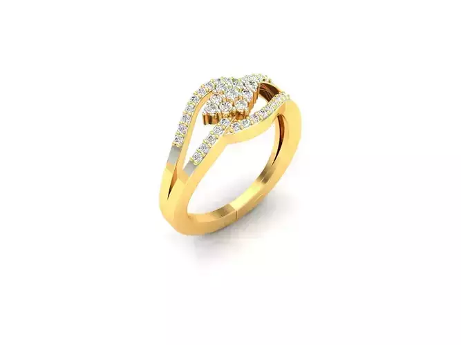 Gold Engagement Ring With Diamonds 228