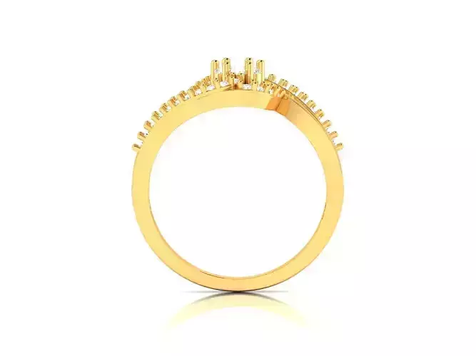 Gold Engagement Ring With Diamonds 230