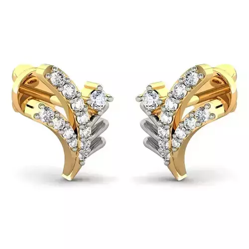 Gold Ear Studs With Diamonds 67