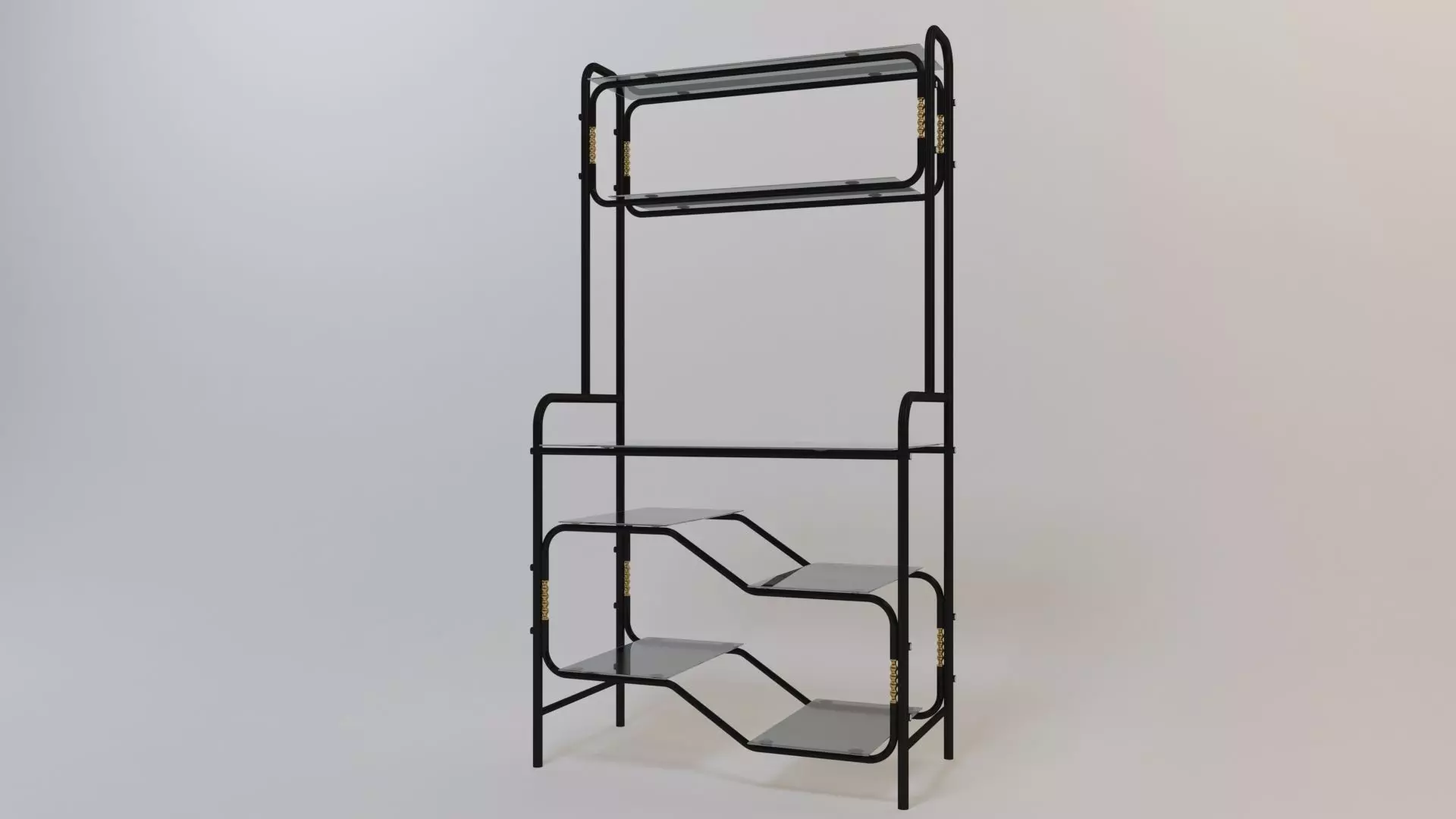 TV Tubular Shelf Free 3D model