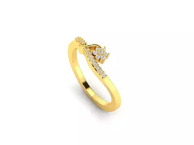 Gold Engagement Ring With Diamonds 231