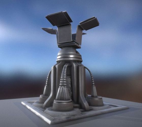 Rigged Solar Power Tower  - Free Download Free low-poly 3D model