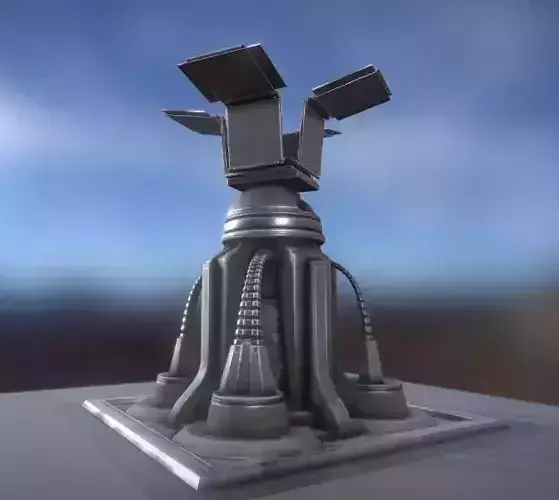 Rigged Solar Power Tower - Free Download Free low-poly 3D model