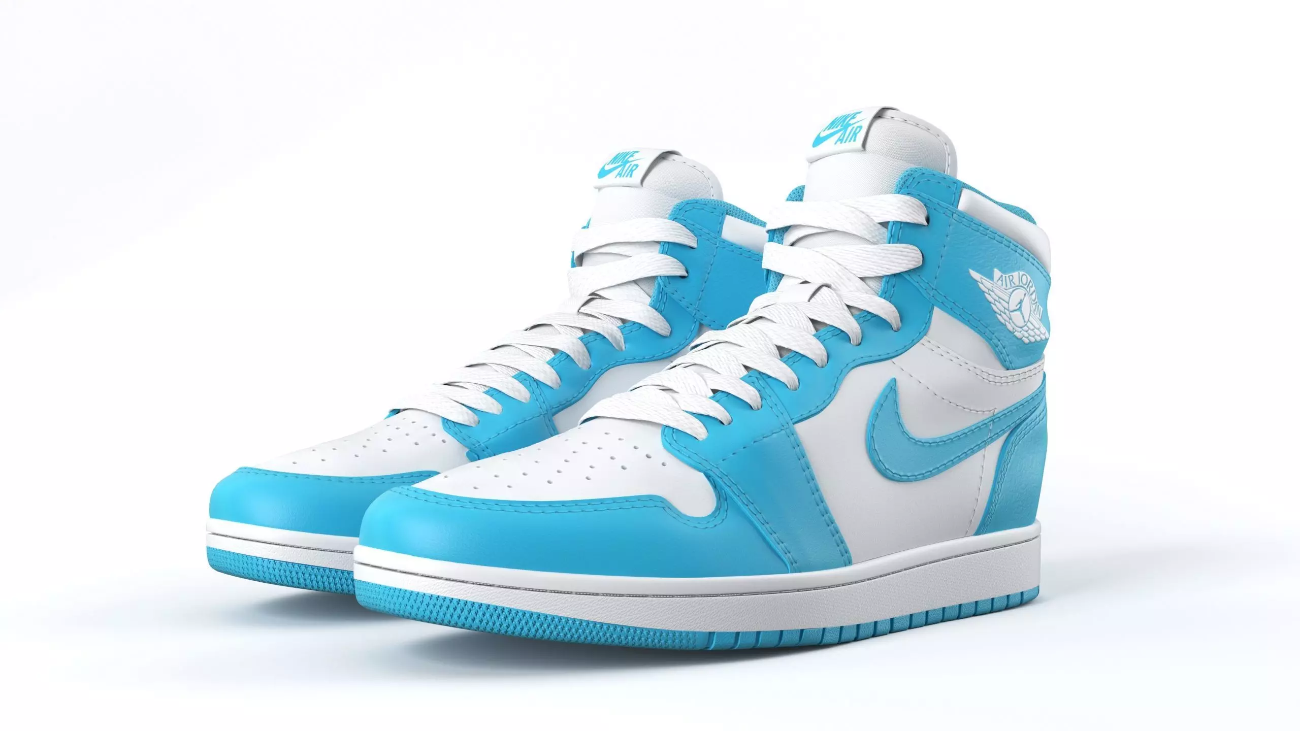 Jordan 1 Retro UNC Toe PBR 3D model_0