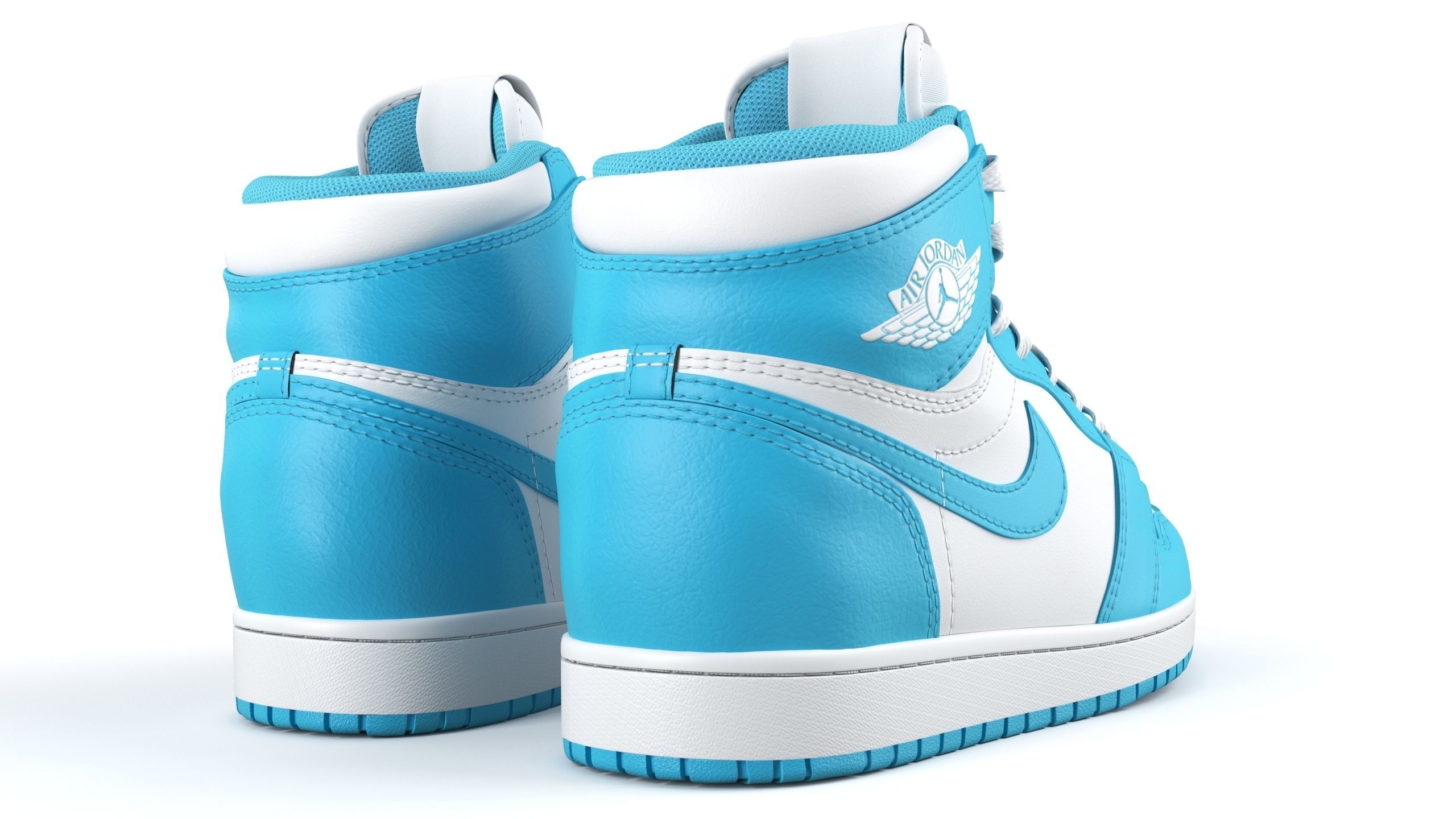 Jordan 1 Retro UNC Toe PBR 3D model_3
