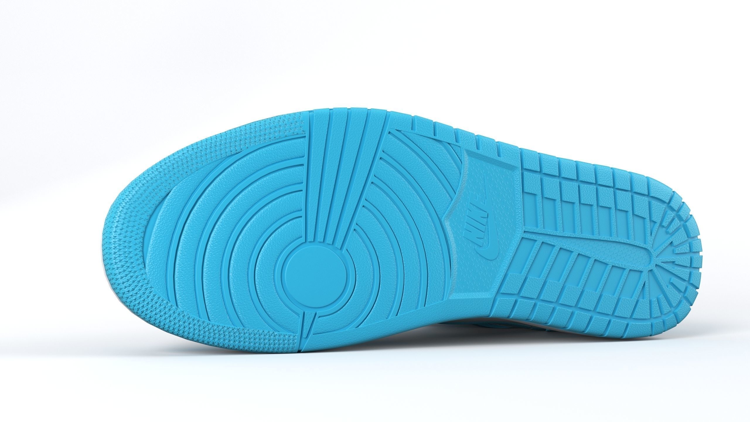 Jordan 1 Retro UNC Toe PBR 3D model_6