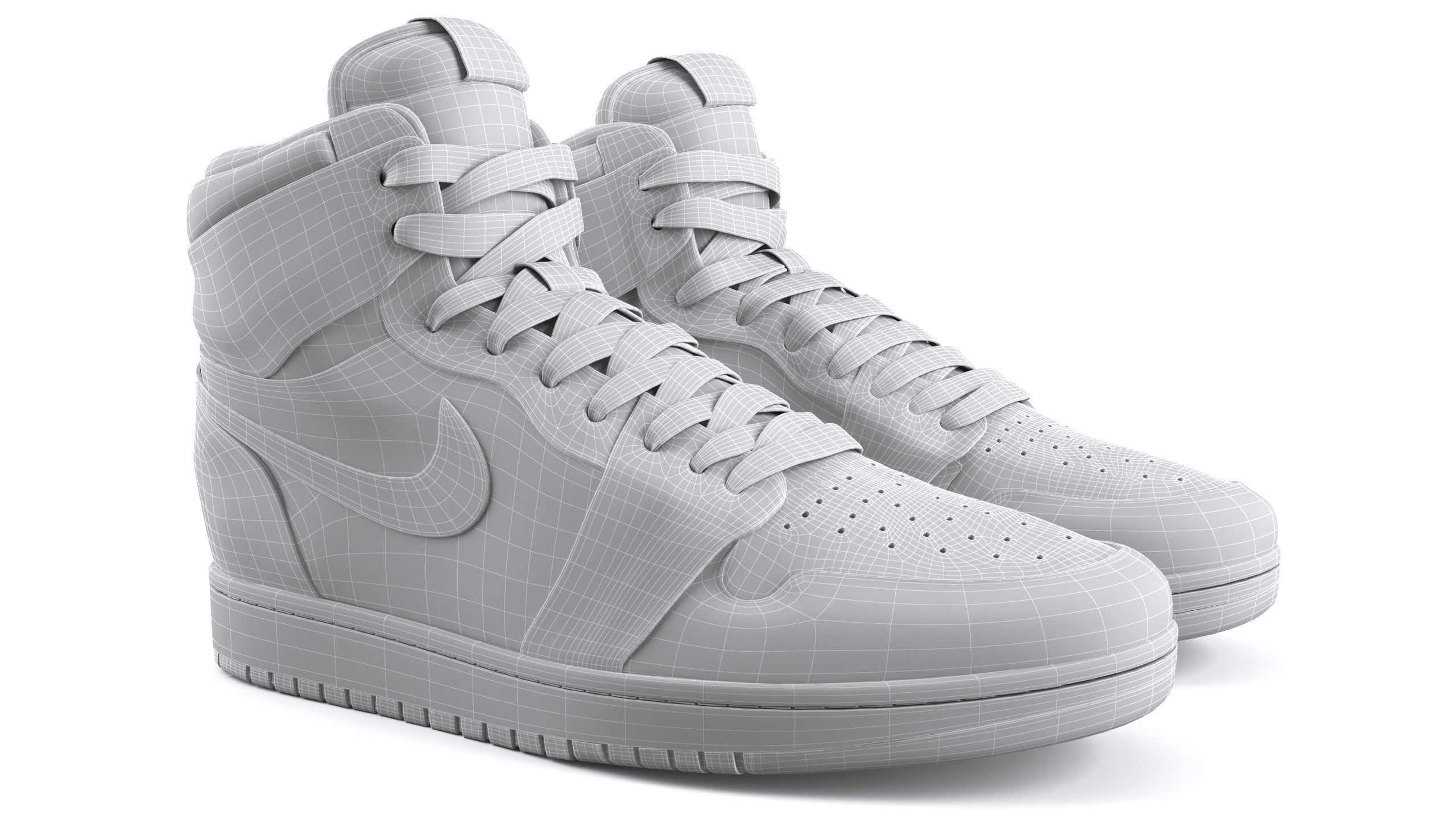 Jordan 1 Retro UNC Toe PBR 3D model_11