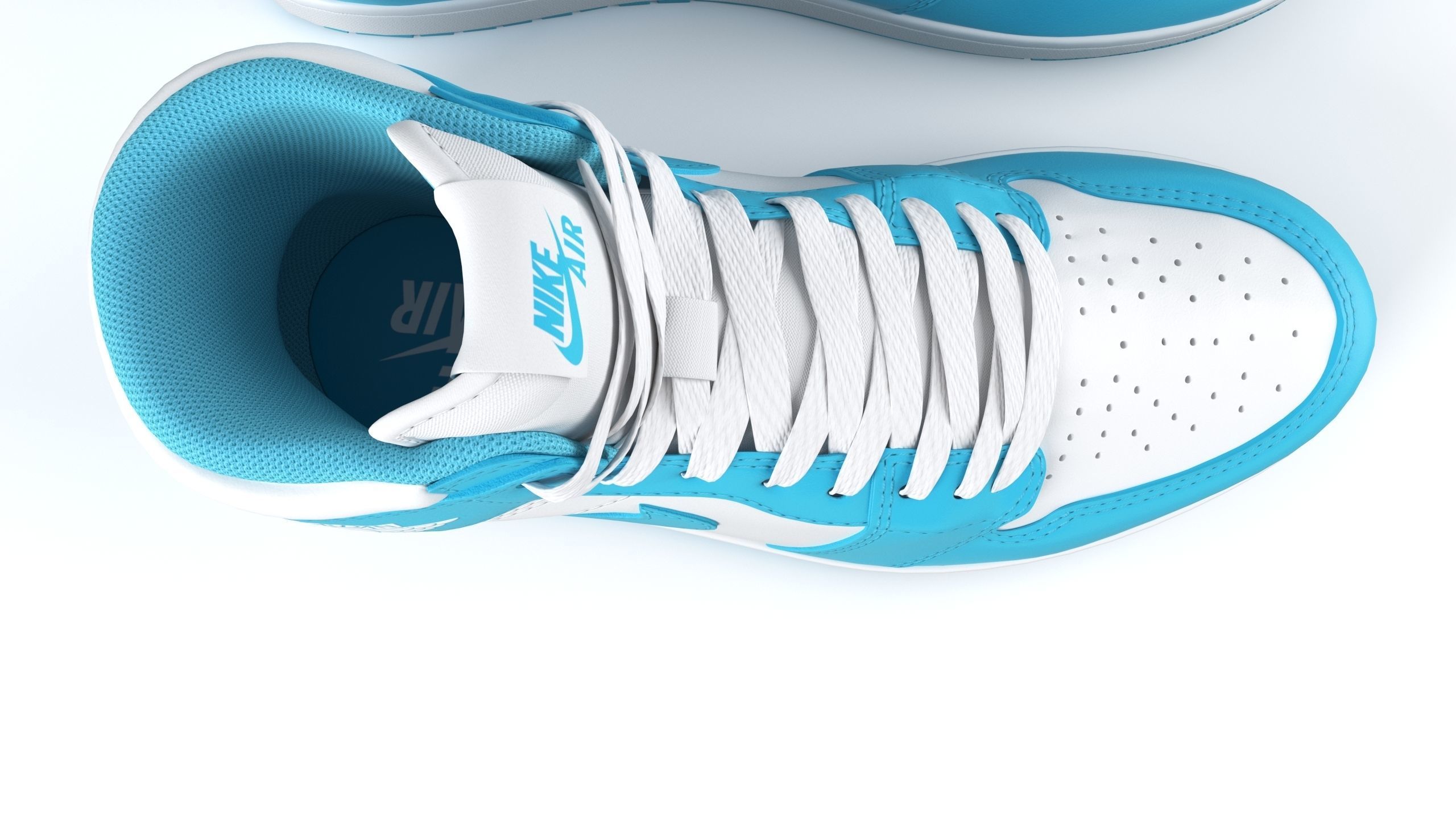 Jordan 1 Retro UNC Toe PBR 3D model_7