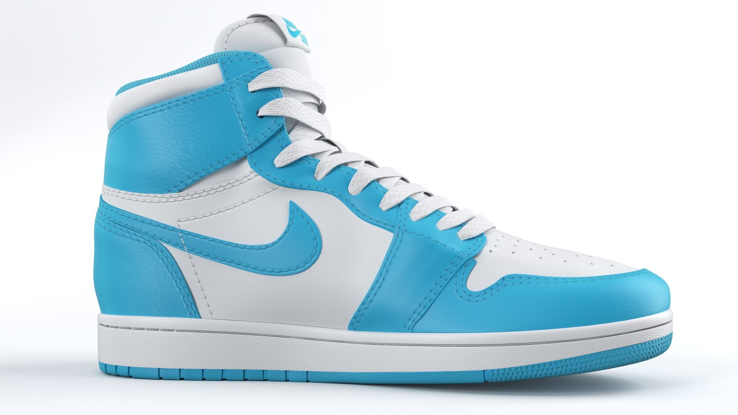 Jordan 1 Retro UNC Toe PBR 3D model_5