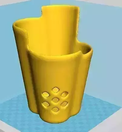 Pencil pen holder vase with rombus ornament