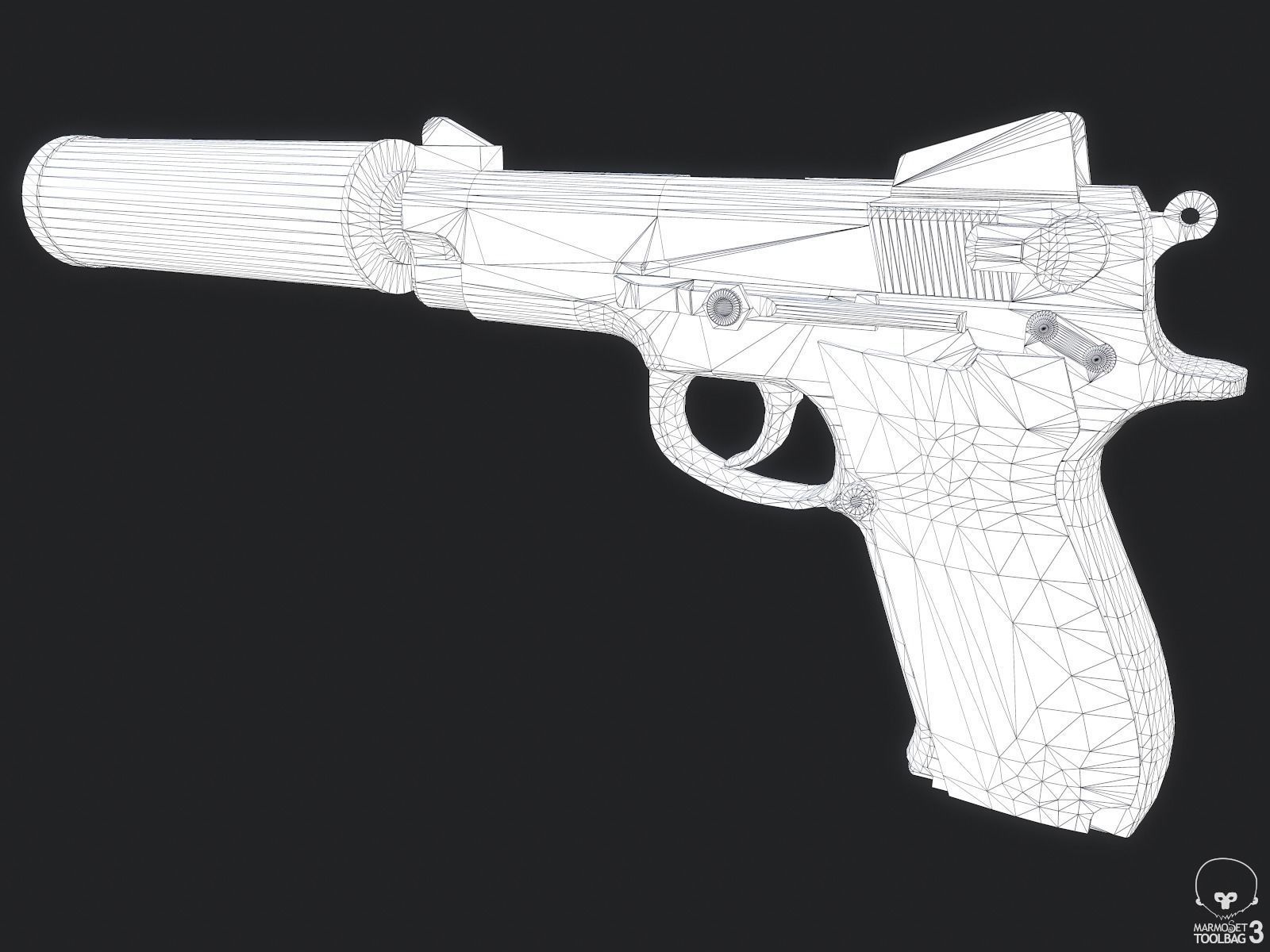 Mk 22 Mod 0 Low-poly 3D model_9