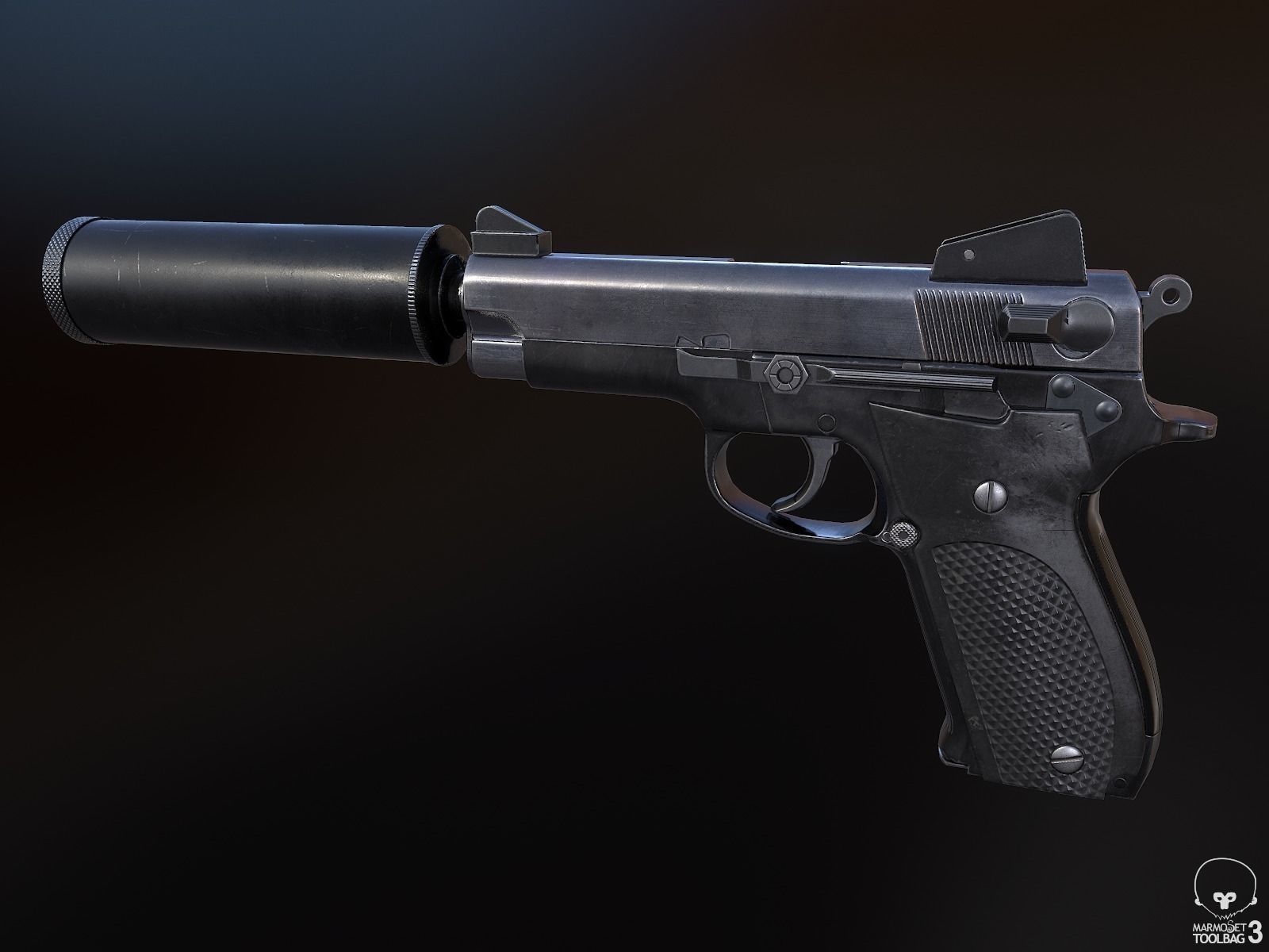 Mk 22 Mod 0 Low-poly 3D model_3