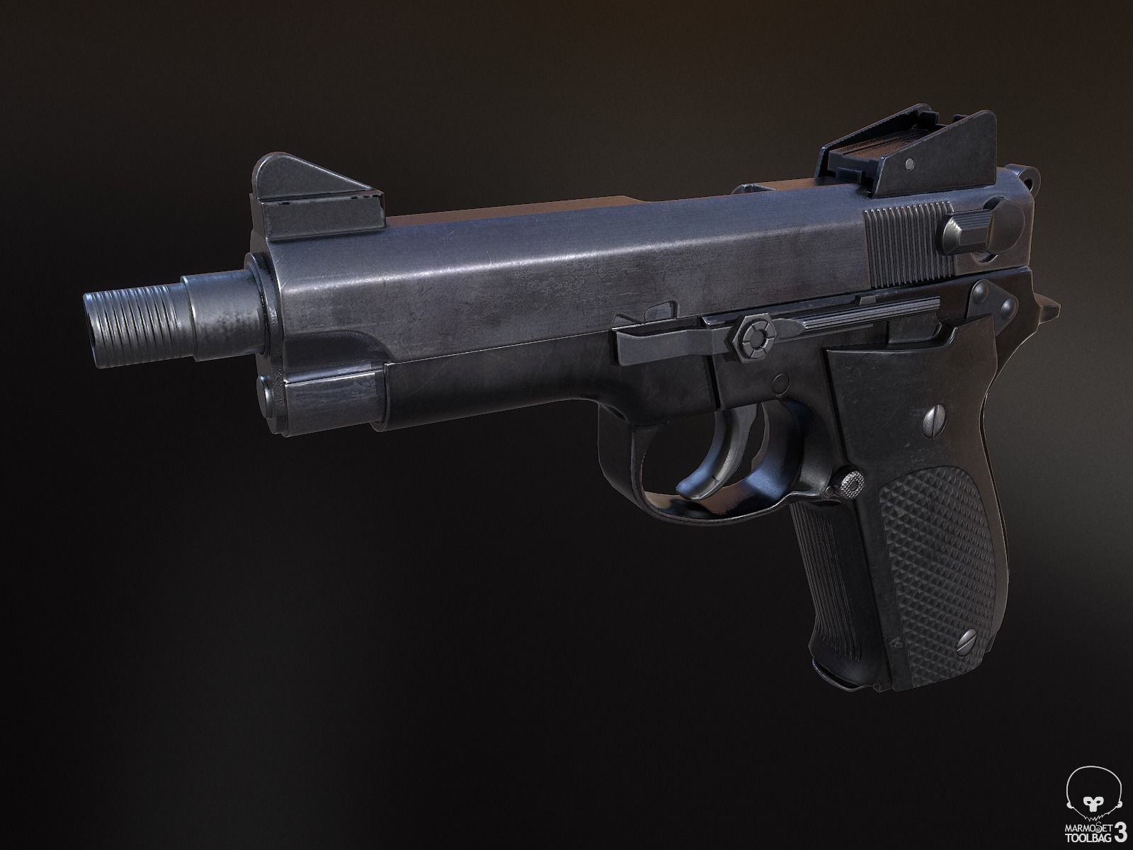 Mk 22 Mod 0 Low-poly 3D model_6