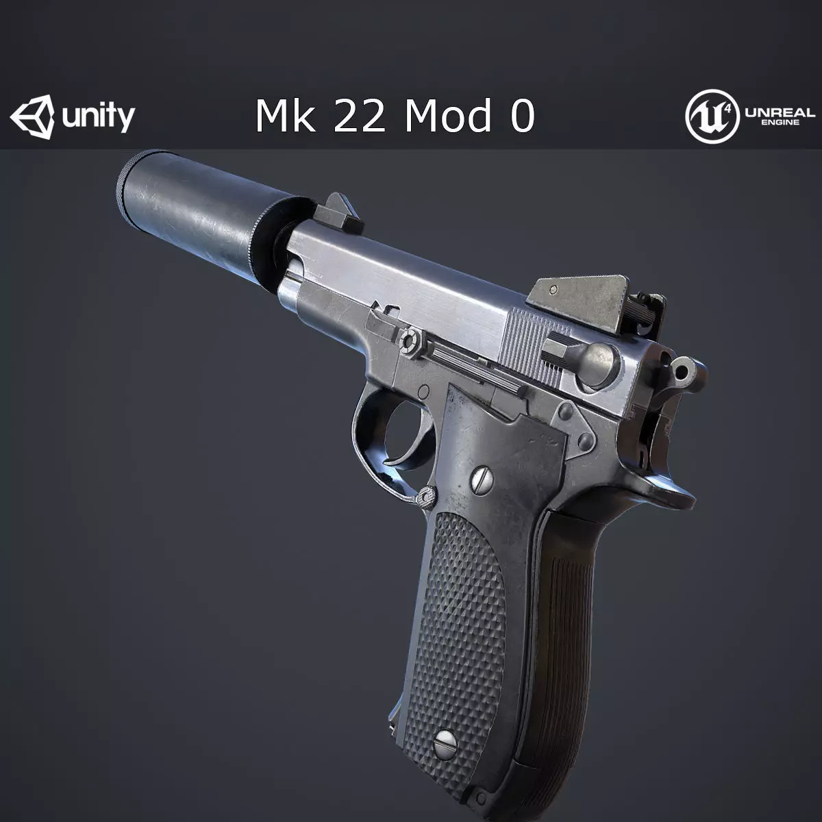 Mk 22 Mod 0 Low-poly 3D model_0