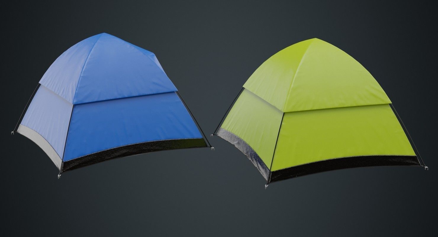 Camping Tent 1A Low-poly 3D model_1