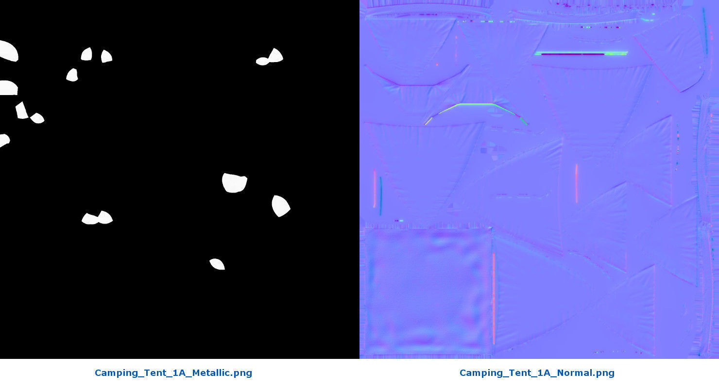 Camping Tent 1A Low-poly 3D model_11