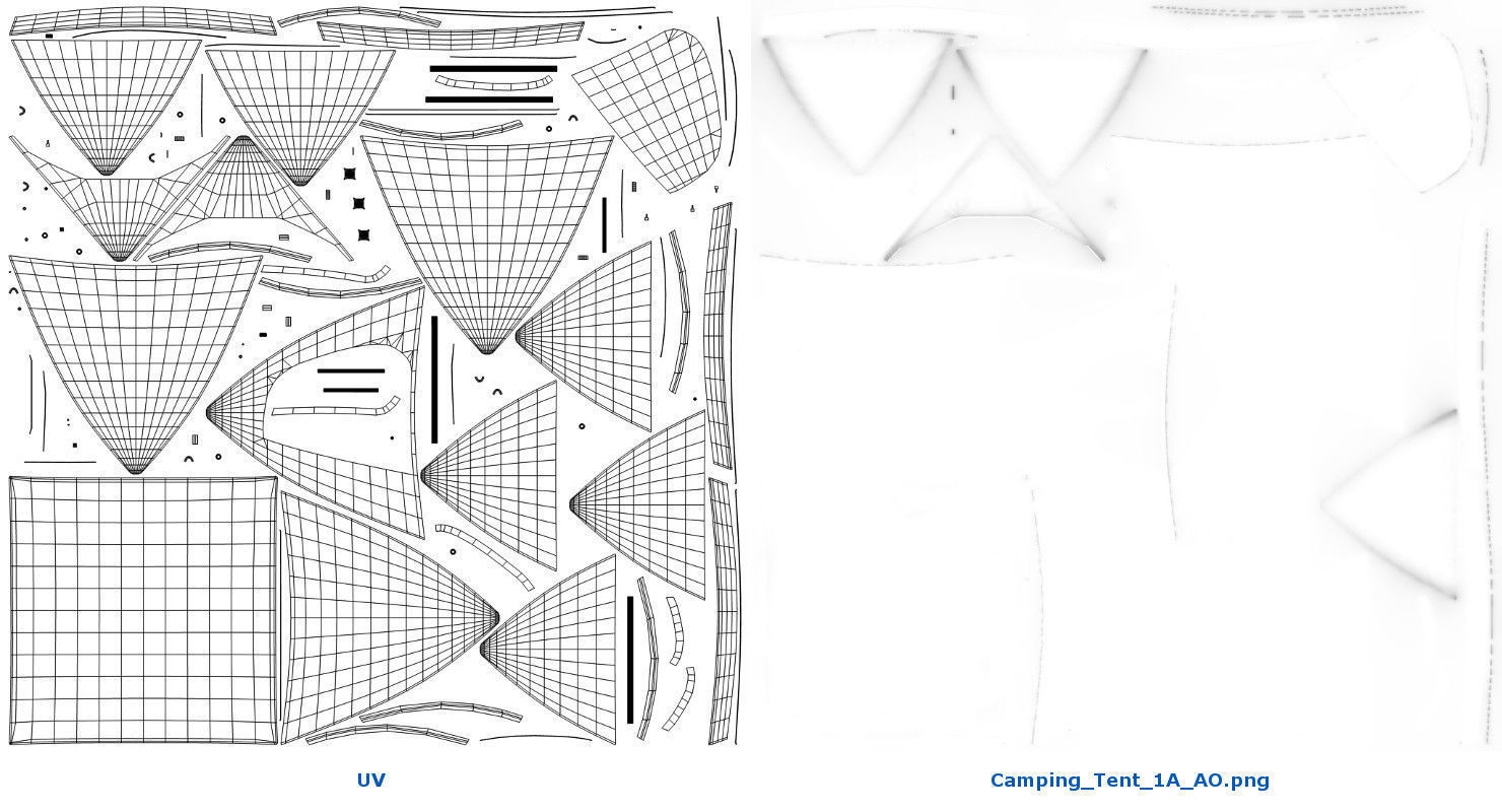 Camping Tent 1A Low-poly 3D model_9