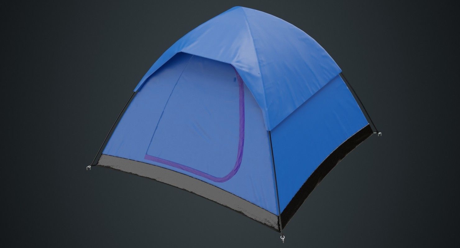 Camping Tent 1A Low-poly 3D model_3