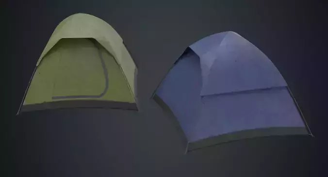 Camping Tent 1B Low-poly 3D model