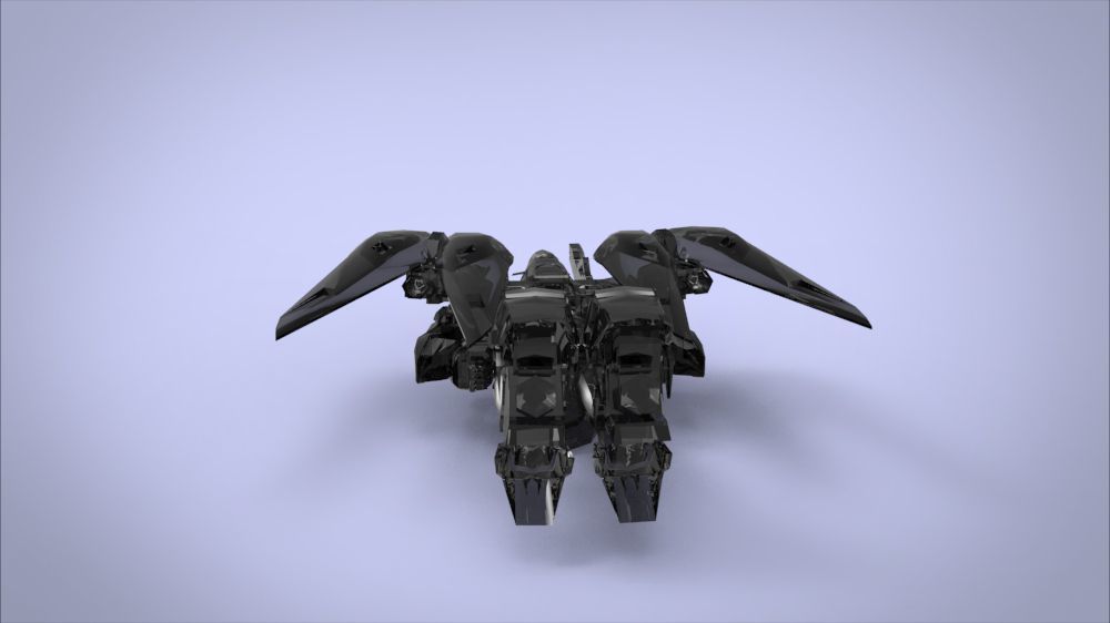 Wing 01x SpaceShip Low-poly 3D model_55