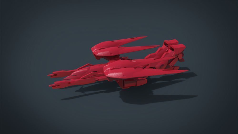 Wing 01x SpaceShip Low-poly 3D model_46