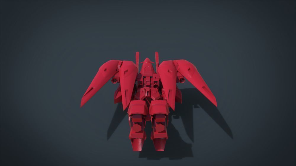 Wing 01x SpaceShip Low-poly 3D model_49