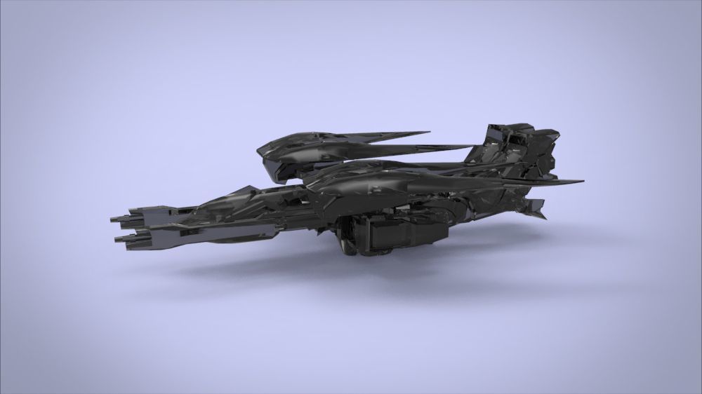 Wing 01x SpaceShip Low-poly 3D model_61