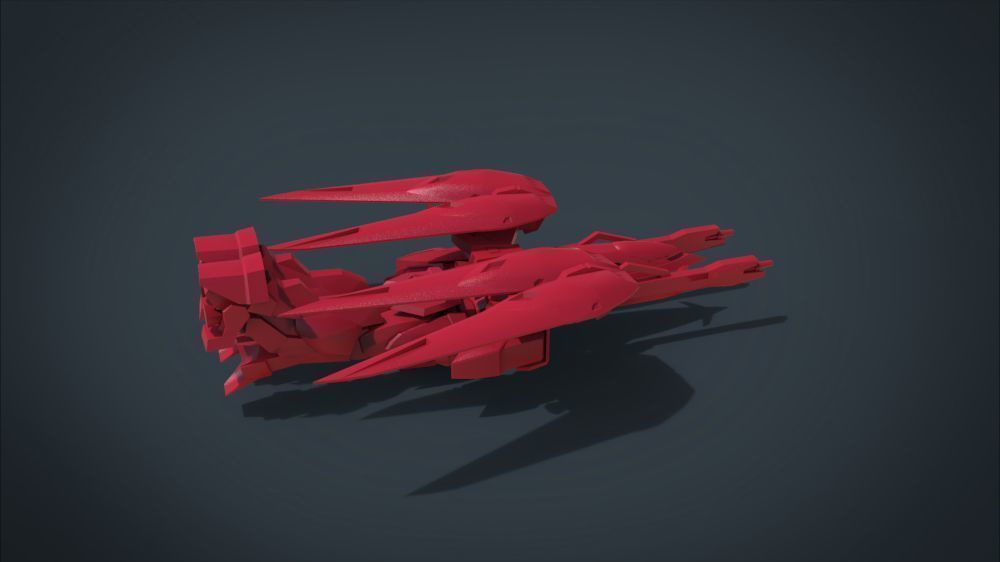 Wing 01x SpaceShip Low-poly 3D model_51