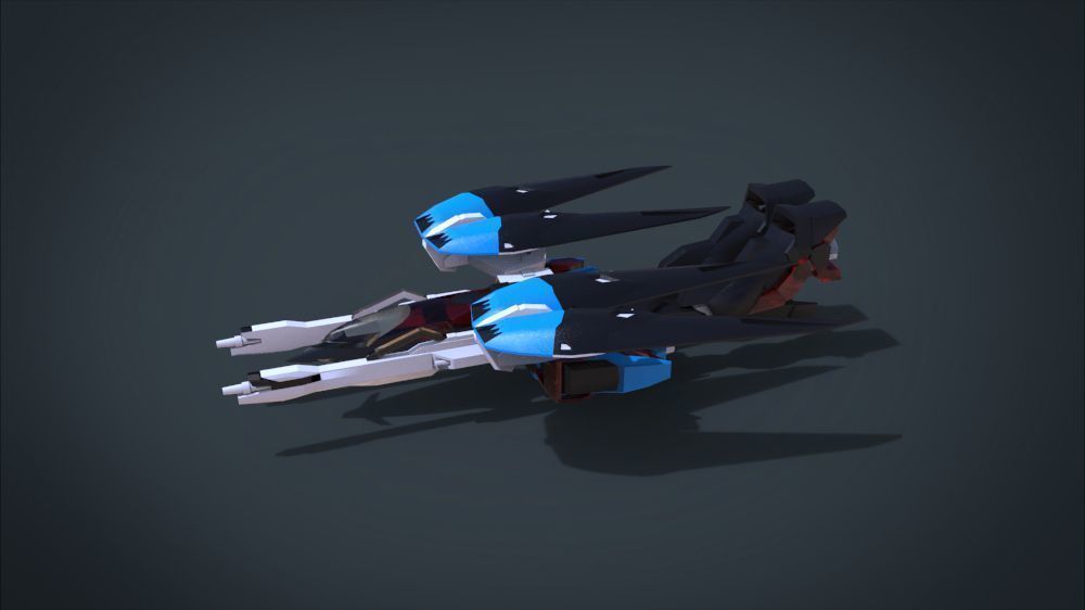 Wing 01x SpaceShip Low-poly 3D model_15