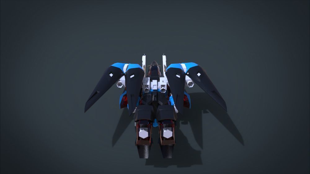 Wing 01x SpaceShip Low-poly 3D model_23